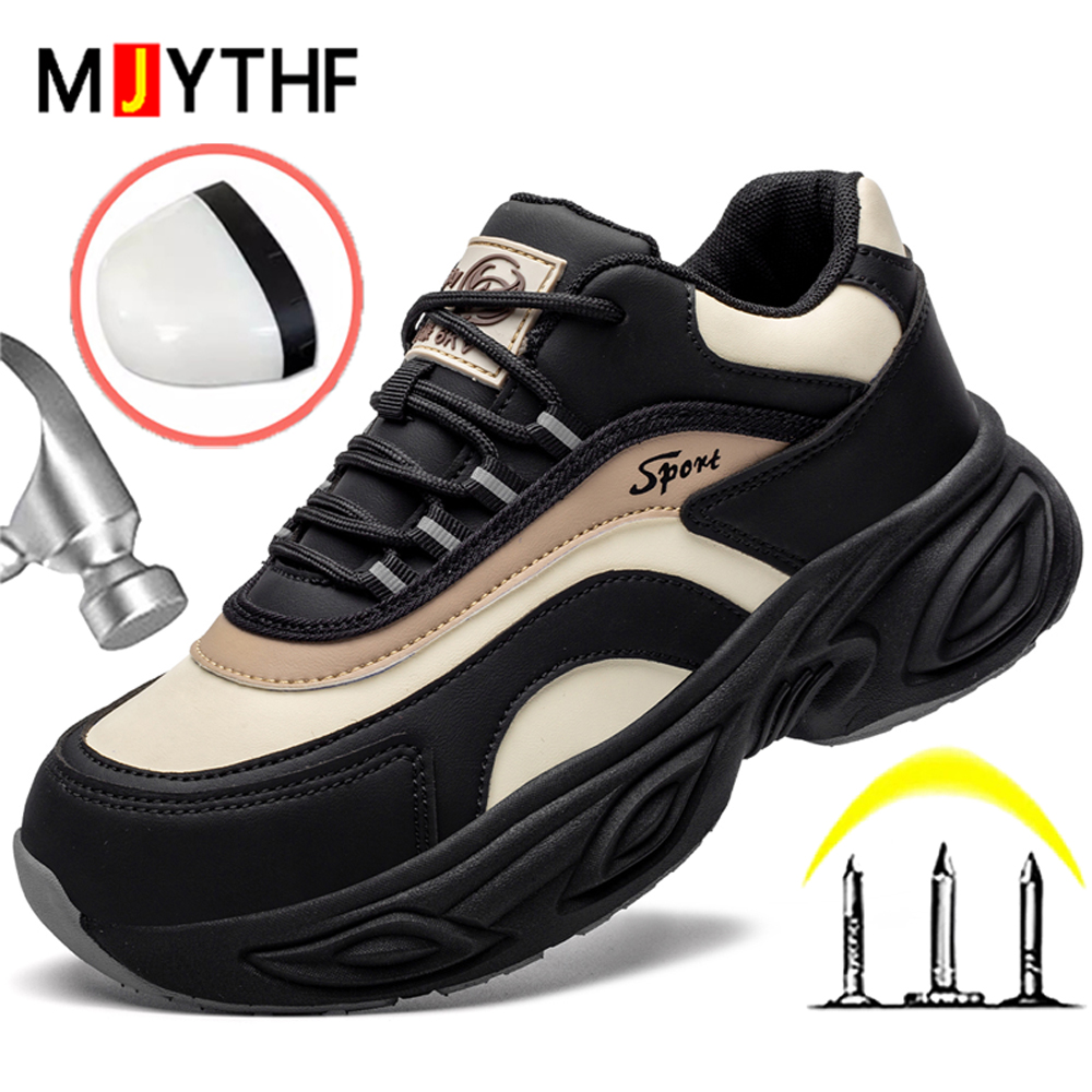 Women'S Shoes For Work - รองเท้าผู้หญิงแบบมีฉนวน 6KV รองเท้านิรภัยปลายเท้าคอมโพสิต รองเท้าผ้าใบทำงาน รองเท้าป้องกันแบบมีพื้น รองเท้าบูททำงานกันลื่น