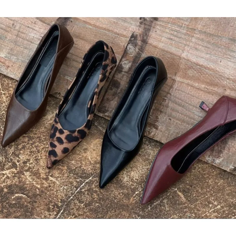 Women'S Heels - 2024 ผู้หญิงรองเท้าส้นสูงเซ็กซี่ Burgundy Nude ปั๊ม Stripper