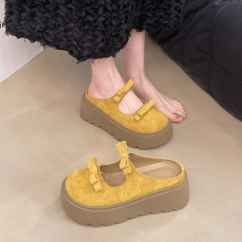 Women'S Shoes Hands Free - รองเท้าแตะกำมะหยี่แบบสวม รุ่น Hi Cut สำหรับผู้หญิง รองเท้าสเก็ต