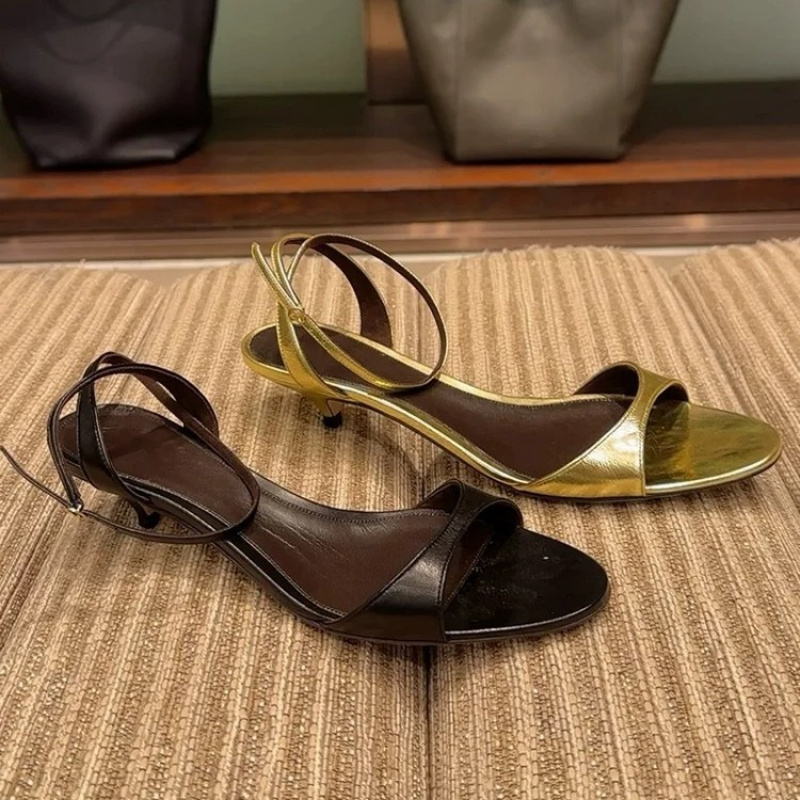 Women'S Shoes Kitten Heels - แฟชั่นเซ็กซี่ผู้หญิงรองเท้าแตะหนังแท้คิตเทนรองเท้าส้นสูงฤดูร้อนงานแต่งงานรองเท้าผู้หญิงรองเท้าส้นสูง