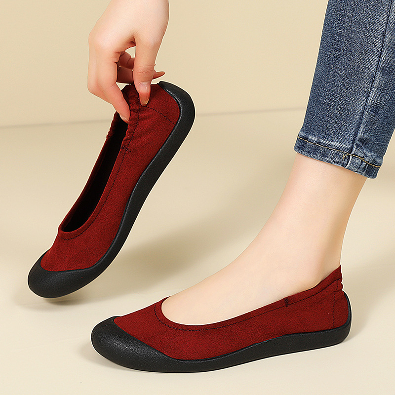Loafer Flat Women - ผู้หญิงรองเท้าผ้ากลางแจ้งรองเท้าผ้าใบลำลองโยคะเต้นรำรองเท้าฟิตเนสรองเท้าสบายรองเท้าส้นเตี้ยแบบสวม WSH5726