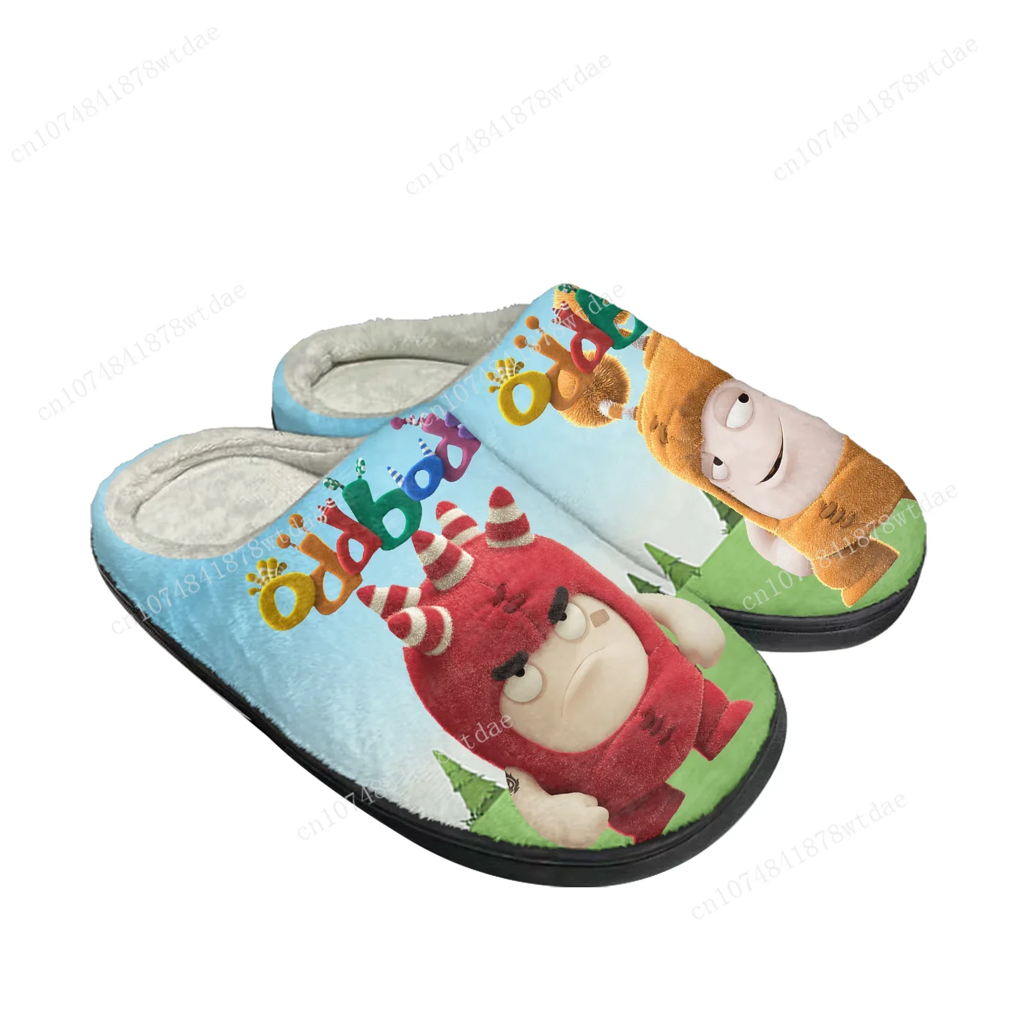 Women Shoes Singapore - รองเท้าแตะผ้าฝ้าย Oddbods สำหรับผู้ชายและผู้หญิง รองเท้าใส่ในบ้านแบบสบายๆ อุ่นเท้า ลายการ์ตูนสิงคโปร์