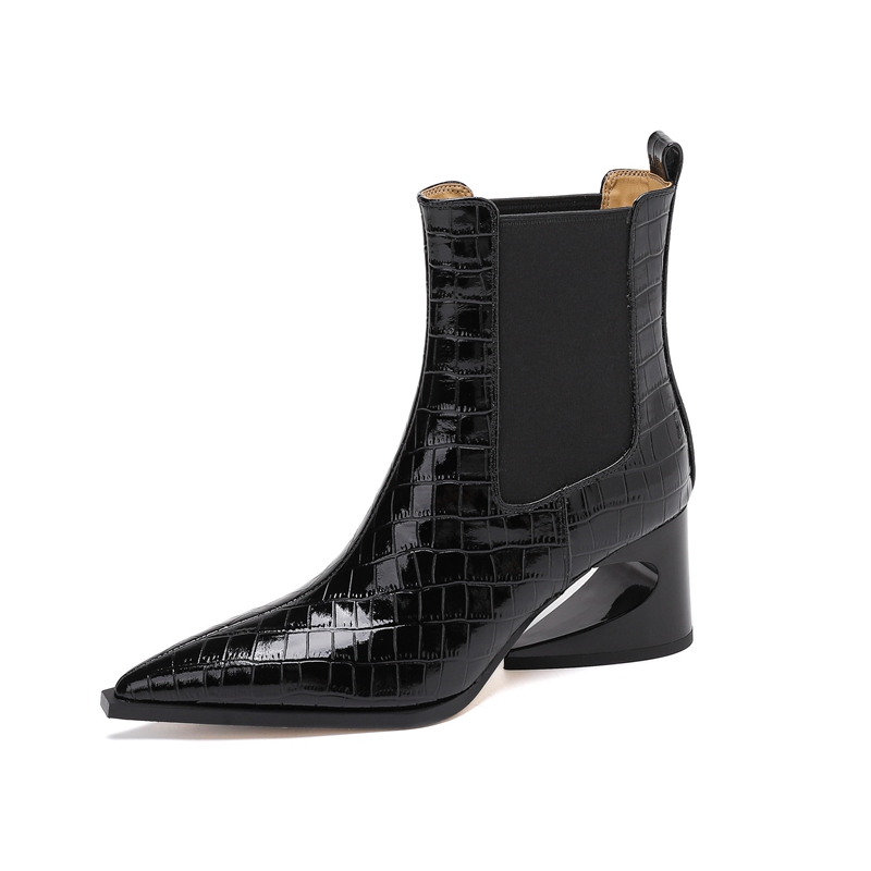 รองเท้าบูทสั้นทรงเชลซีหนังวัวล - Women'S Shoes Chelsea บทวิจารณ์และราคา