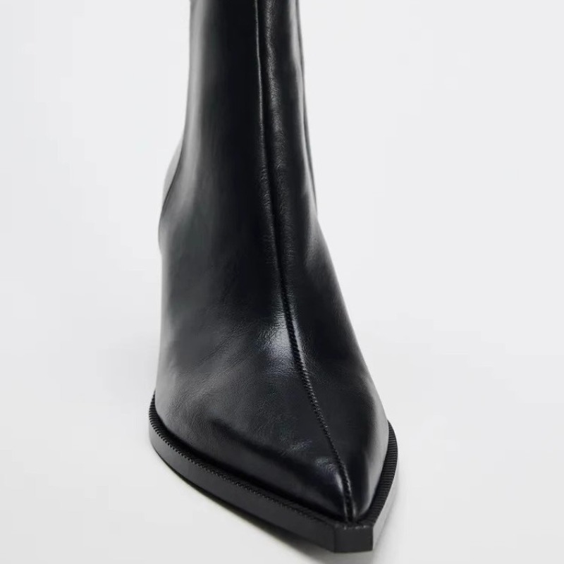 รองเท้าบูทเชลซีส้นหนาหนังนิ่มส - Women'S Shoes Chelsea บทวิจารณ์และราคา
