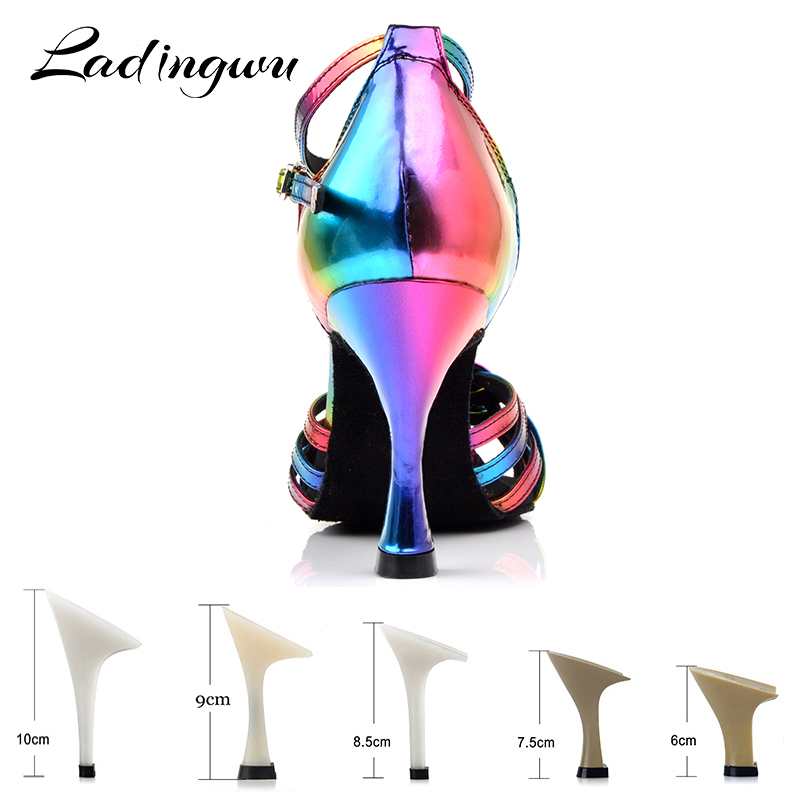 Laddingwu 2019 PU สีรุ้ง9ซม. ส - Women'S Shoes Z บทวิจารณ์และราคา