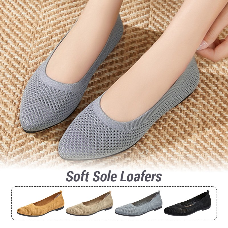 รองเท้าผู้หญิงแบบสวม  ถักนิต   - Loafer Flat Women บทวิจารณ์และราคา
