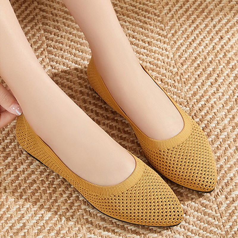 รองเท้าผู้หญิงแบบสวม  ถักนิต   - Loafer Flat Women บทวิจารณ์และราคา