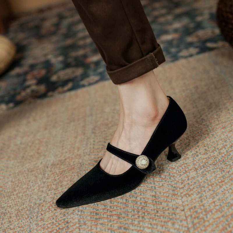 รองเท้าส้นเข็มแบบแมรี่เจนหัวแห - Women'S Heels บทวิจารณ์และราคา