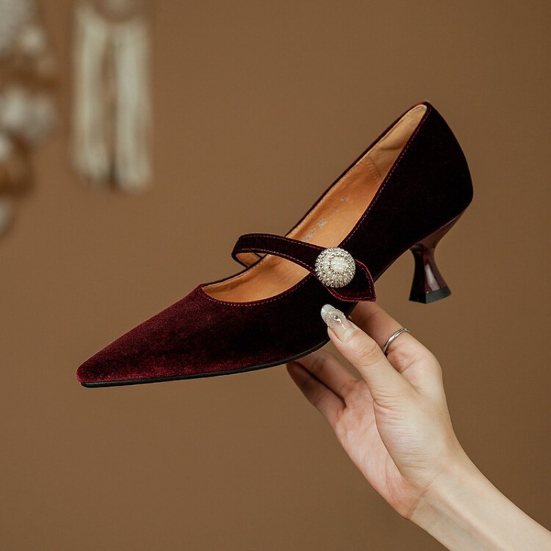 รองเท้าส้นเข็มแบบแมรี่เจนหัวแห - Women'S Heels บทวิจารณ์และราคา