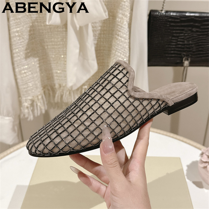 รองเท้าสลิปเปอร์แบบสวมหัวมน ผ้ - Loafer Flat Women บทวิจารณ์และราคา