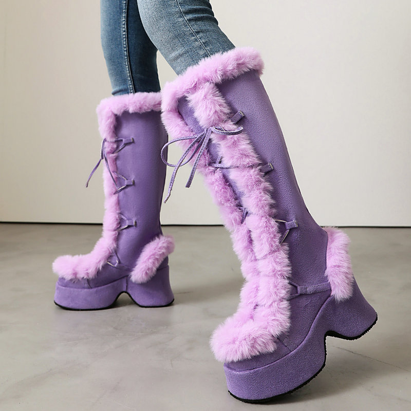รองเท้าบูทสไตล์โลลิต้าแบบมีขนส - Women'S Shoes Chelsea บทวิจารณ์และราคา