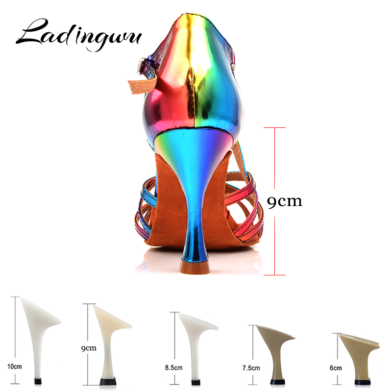 Ladingwu ผู้หญิงสายรุ้งสี PU L - Women'S Shoes Z บทวิจารณ์และราคา