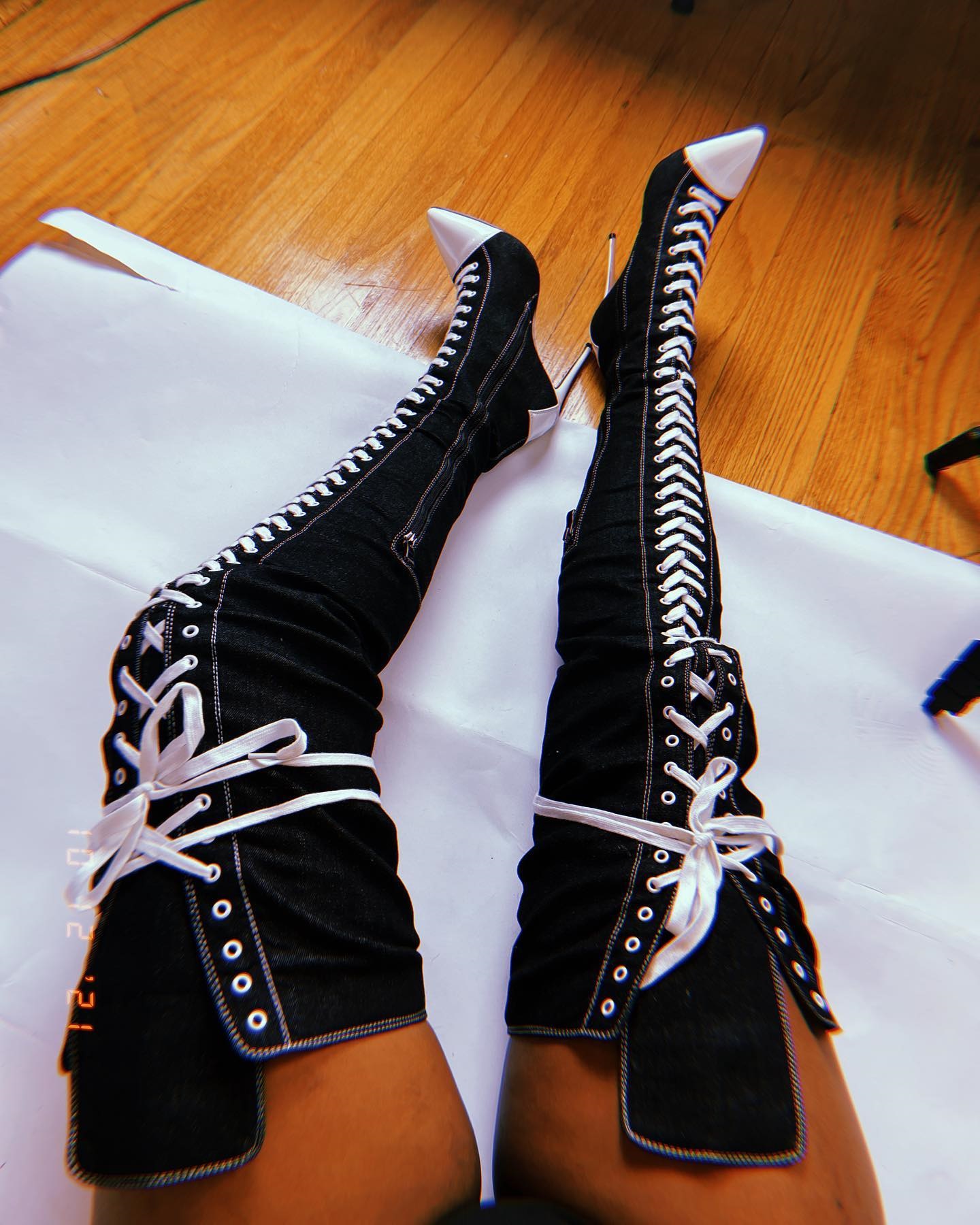 รองเท้าบูทส้นสูงปลายแหลมสำหรับ - Women Shoes Jeans บทวิจารณ์และราคา