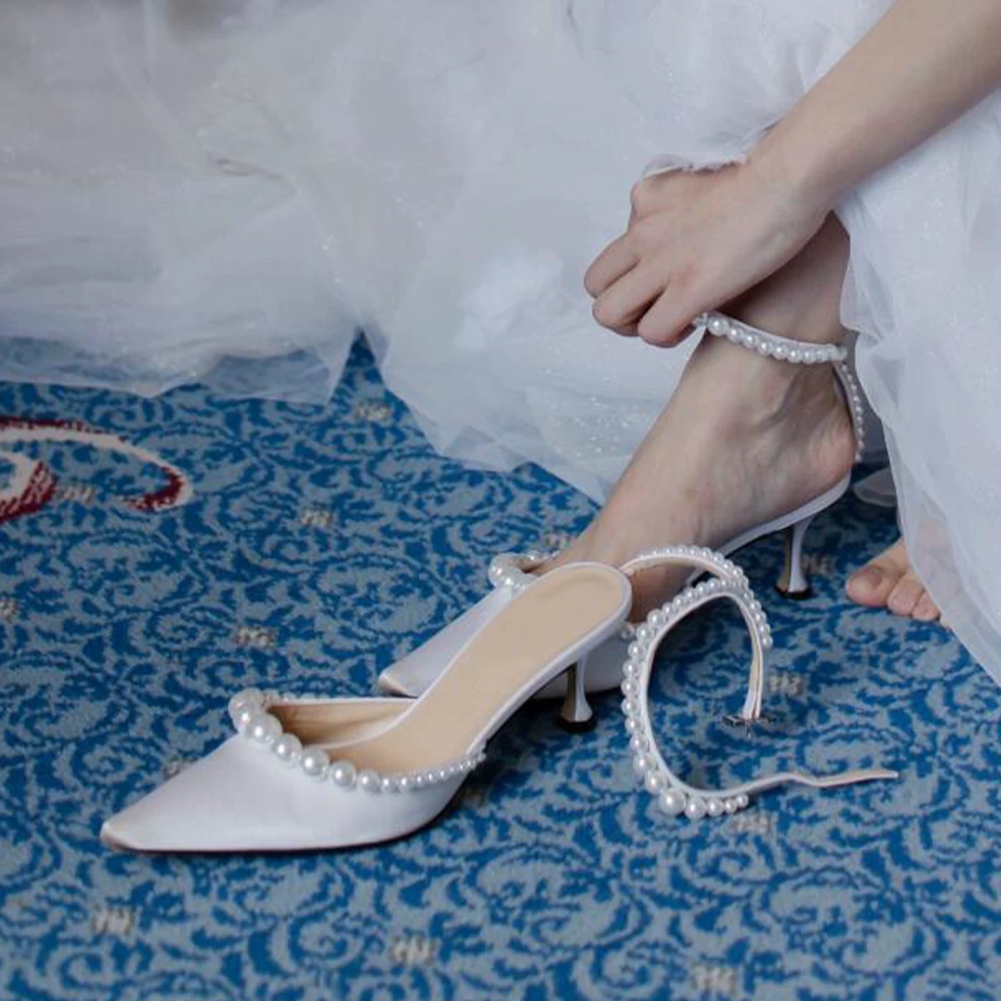 รองเท้าส้นเข็มหนังสีขาวสำหรับผ - Women'S Shoes Kitten Heels บทวิจารณ์และราคา