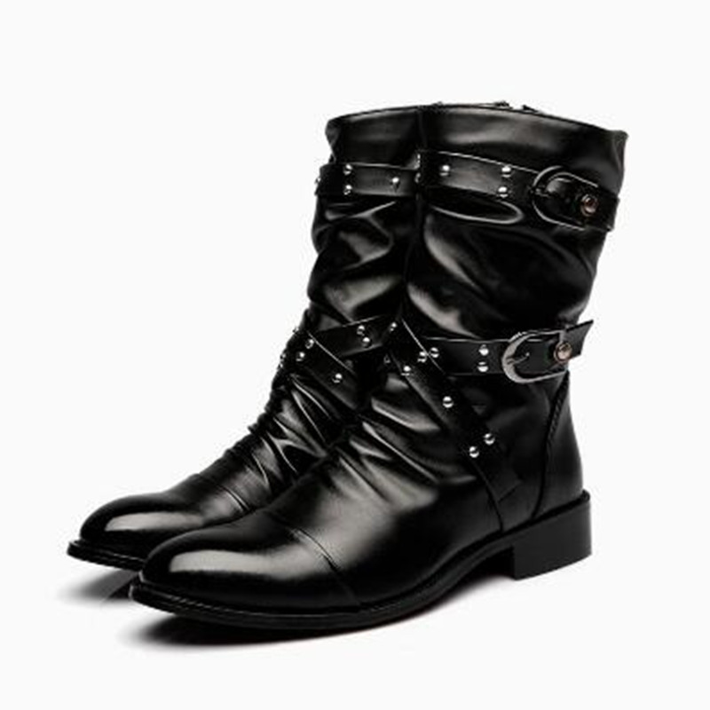 รองเท้าบูทหนังผู้ชายแฟชั่นคุณภ - Women'S Shoes Chelsea บทวิจารณ์และราคา