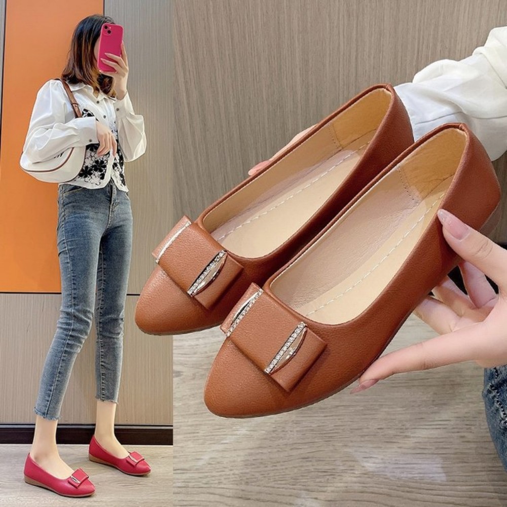 รองเท้าผู้หญิงแฟชั่นลำลอง น้ำห - Loafer Flat Women บทวิจารณ์และราคา