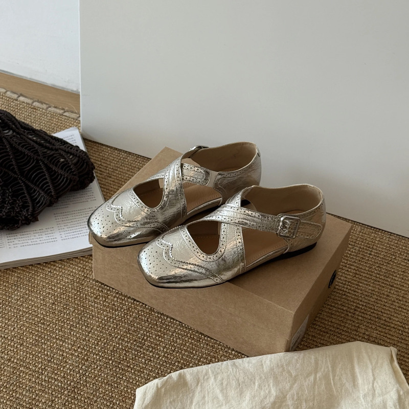 รองเท้าส้นเตี้ยแบบแมรี่เจนลายด - Loafer Flat Women บทวิจารณ์และราคา