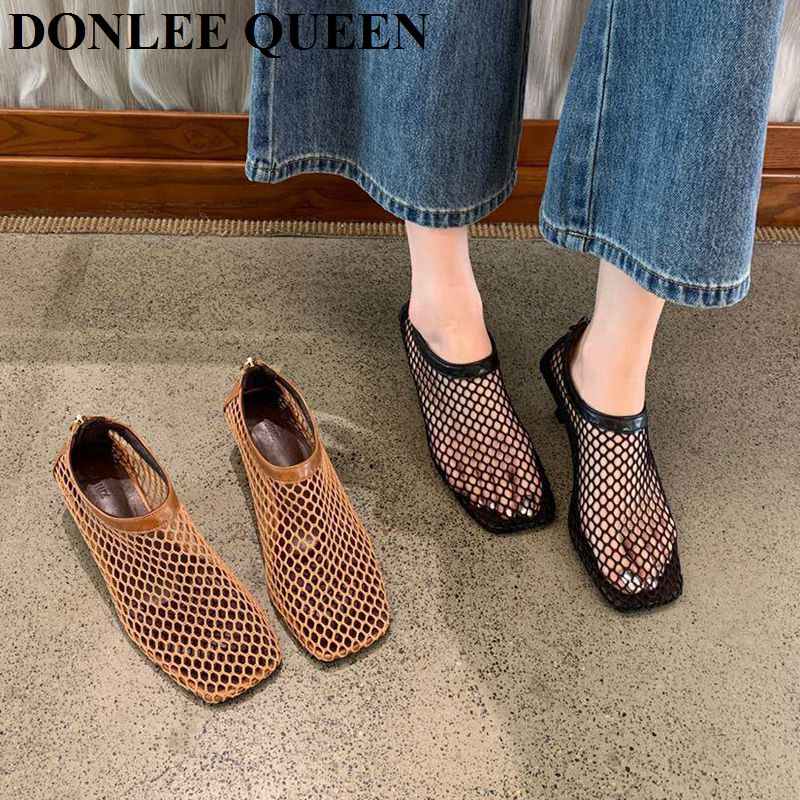 รองเท้าส้นเตี้ยแบบสวมเปิดส้นทร - Women'S Shoes Kitten Heels บทวิจารณ์และราคา