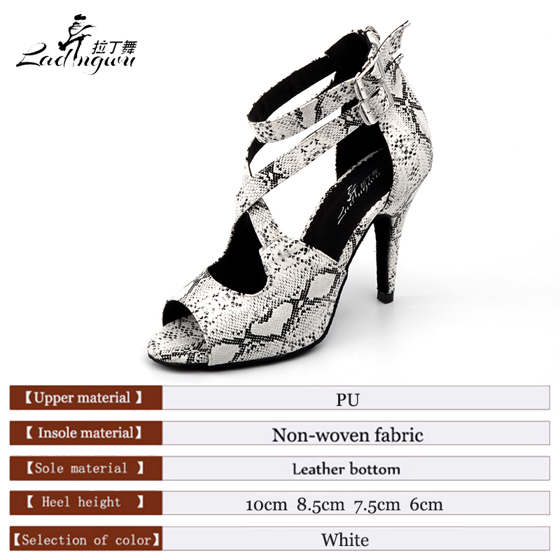 Ladingwuใหม่สีขาวงูเนื้อPUรองเ - Women'S Shoes Z บทวิจารณ์และราคา