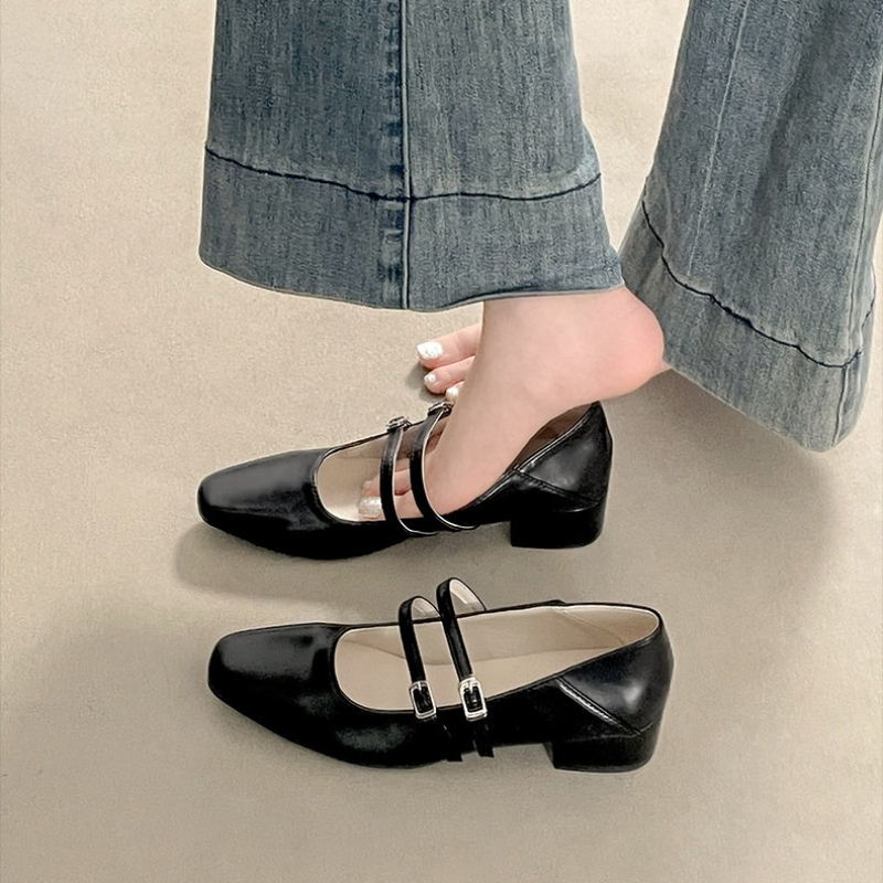 รองเท้าส้นเตี้ยทรงเหลี่ยมสำหรั - Women'S Heels บทวิจารณ์และราคา