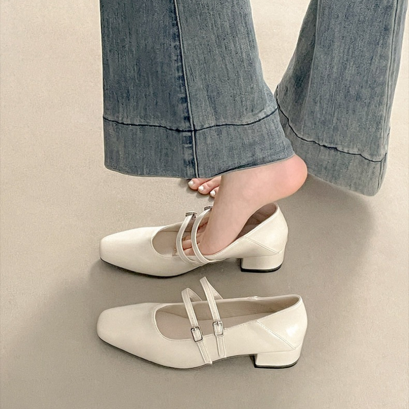 รองเท้าส้นเตี้ยทรงเหลี่ยมสำหรั - Women'S Heels บทวิจารณ์และราคา