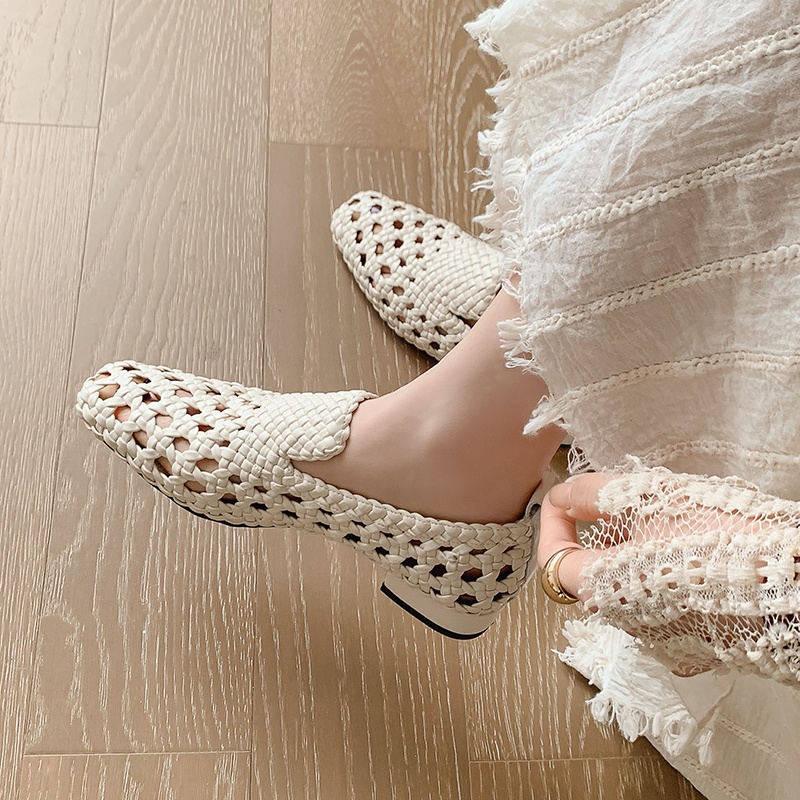 รองเท้าสานหนังแท้แฟชั่นสุดฮิตป - Women'S Heels บทวิจารณ์และราคา