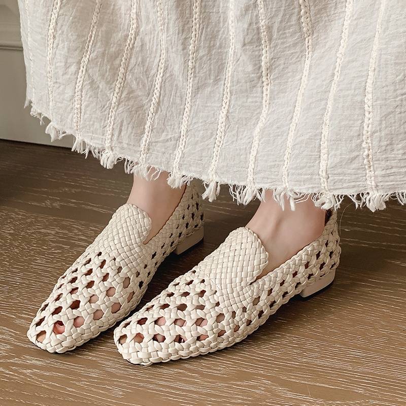 รองเท้าสานหนังแท้แฟชั่นสุดฮิตป - Women'S Heels บทวิจารณ์และราคา