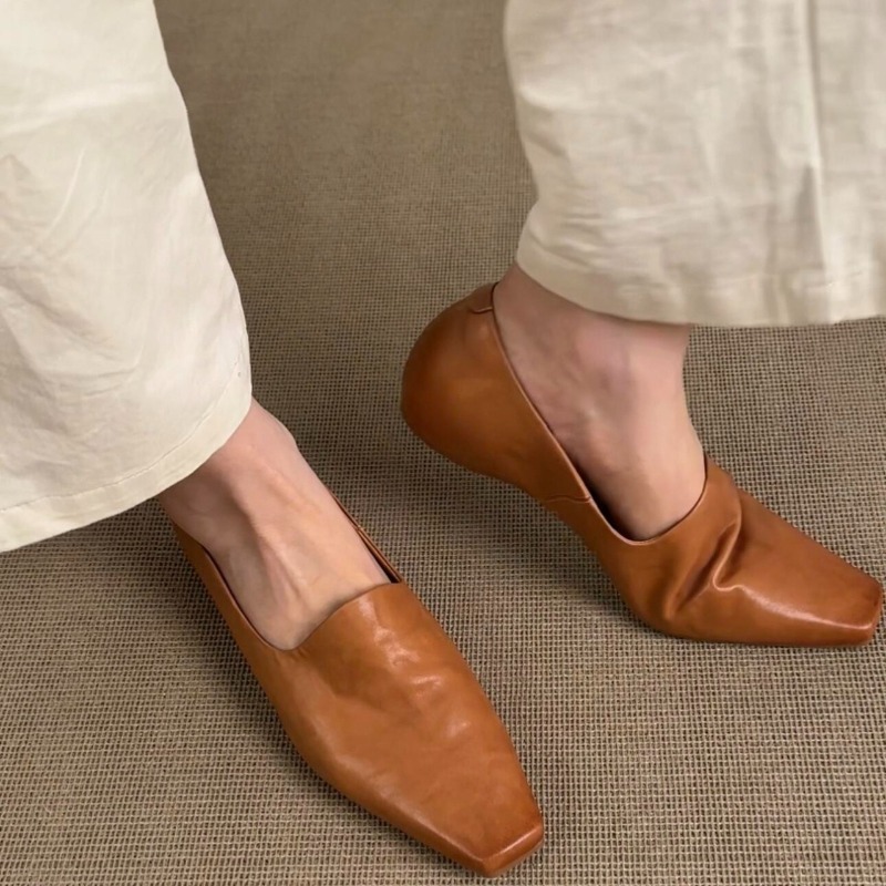 รองเท้าโลฟเฟอร์แบบเรโทรสำหรับผ - Slingback Pumps Women บทวิจารณ์และราคา